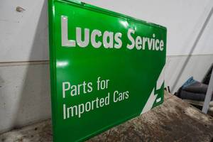lot 64 image: Lucas Service metal sign