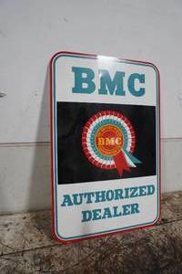 lot 63 image: BMS Authorized Dealer metal sign