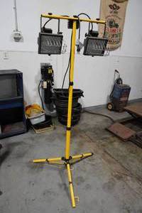 lot 78 image: Double lights on stand