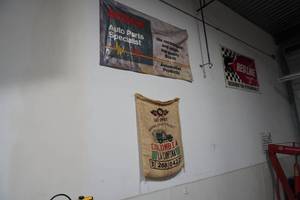 lot 83 image: 3) Wall banners, Bosch, Redline & Feedsack