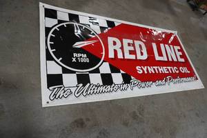 lot 106 image: Red Line Banner 4 x 8