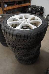 lot 121 image: 4) Bridgestone Blizzak 245-45 R 18 on rims