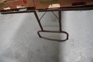 lot 173 image: Wood top folding table 6 x 30