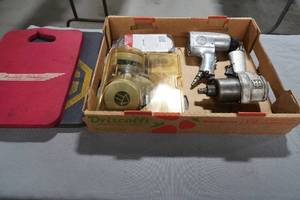 lot 185 image: Air impact wrenches, air filter mask