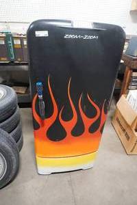 lot 345 image: Crosley Fridge with Flame paint job