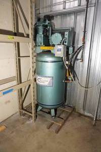 lot 105 image: C-Aire Upright twin Cylinder air compressor