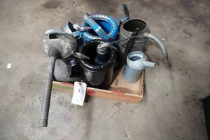 lot 13 image: Oil dispenser cans and funnel cans