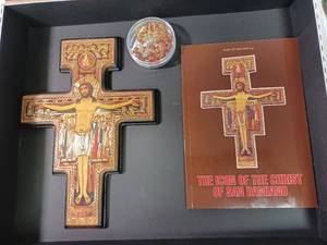 lot 2 image: Crucifix, Rosary and Book blessed by Pope Francis