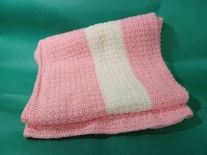 lot 46 image: Handmade Crocheted Baby Afghan