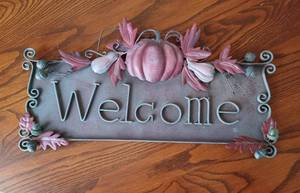 lot 49 image: Metal Welcome Sign