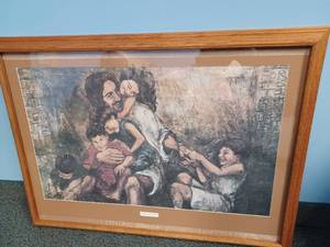 lot 64 image: Christ with Children Picture
