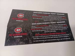 lot 104 image: SCSU 2025-2026 Voucher for Two Home Athletics