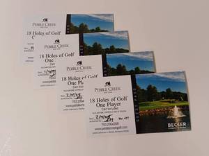 lot 108 image: Pebble Creek Golf Club 18 Holes of Golf with Cart for four