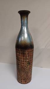 lot 129 image: Tall Metallic Vase - 22.5 Inches