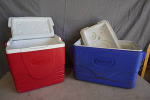 lot 156 image: 2) Coleman Coolers