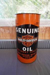 lot 37 image: Harley Davidson Metal Trash Can-19 by 10