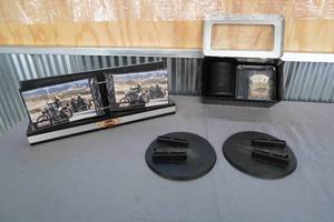 lot 56 image: Dice Box, Picture frame, decks of cards