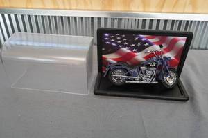 lot 98 image: Harley Davidson Fat Boy Blues Bike (Missile Custom)