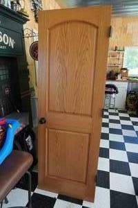 lot 107 image: Oak Raised Panel Door 28 W x 80