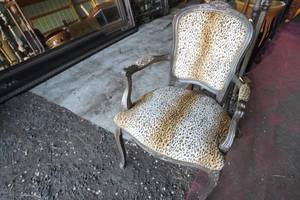 lot 28 image: Leopard Print Arm Chair
