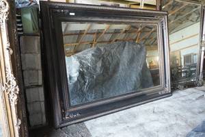 lot 2 image: Ornate Large Beveled Edged Wall Mirror