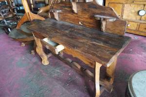 lot 33 image: Potters Bench (distressed wood) 54 L X 18 D X 48 T