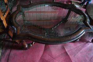 lot 36 image: Beveled Edge Glass Top Coffee table 54 L X 40 W X 20H