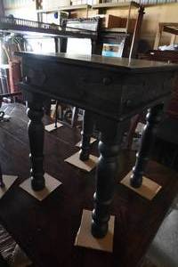 lot 39 image: Wooden Square Table 20 X 24 Tall