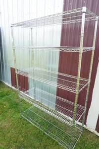 lot 60 image: Five Shelf SS Rack 48 W X 18 D X 72 Tall