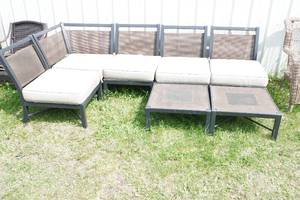 lot 66 image: Seven piece patio set with Five Cushions