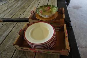 lot 83 image: Eight Royal Austria, Hand painted Bowl, plates