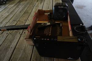 lot 85 image: Yamaha under counter CD player, Electric heater