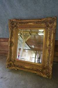 lot 100 image: Wall Mirror with Beveled edge &amp Scallop edge 35 X 31