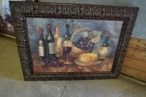 lot 106 image: Wine & cheese & grapes 44 X 33