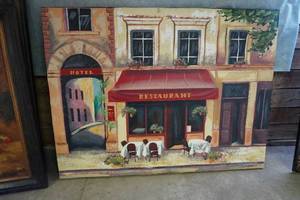 lot 113 image: Hotel & Restaurant Painting 48 X 36