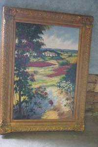 lot 115 image: Countryside Oil Painting by Kensette 34 x 47