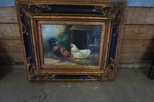 lot 120 image: Two Chicken pictures 28 x 25