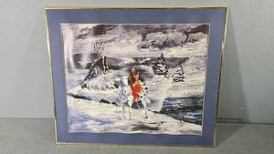 lot 3 image: Lorenzo Black Lance We Are Our Dreams Signed Mixed Media Print, 24x24