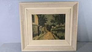 lot 22 image: Maurice Utrillo The Street of Willows Framed Print, Turner Mfg. Co., 31x29