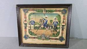 lot 47 image: Framed Lithograph of Carl Hiemeroth Prussian Military Orders