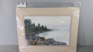 lot 58 image: Lisa Fertig Original Watercolor Painting, Landscape Scene, 29x24 inches
