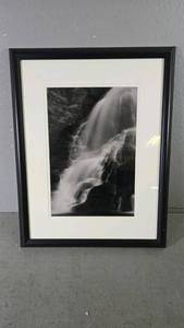 lot 60 image: Chuck Norwood Waterfall Framed Photograph, 20x16 inches