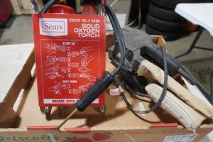 lot 96 image: Sears Solid O2 torch &amp skil belt sander