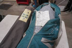 lot 106 image: Coleman Deluxe 2 room tent 10 x 14 & chair