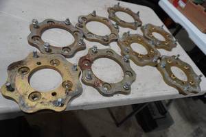 lot 111 image: 8) Brass spacers for tracks on 4 wheelers