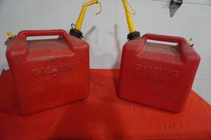 lot 178 image: Two 5 gal poly gas cans