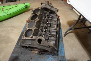 lot 203 image: 70s Mopar 340 engine block-loose ser # in picture