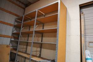 lot 204 image: Large shelf unit 8)12 H, 36) 3 x 4 shelf pannels