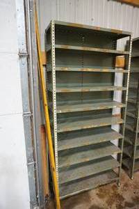 lot 224 image: Metal 10 shelf unit 3 wide, 12 deep, 6.5 High