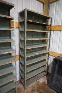 lot 225 image: Metal 10 shelf unit 3 wide, 12 deep, 6.5 High